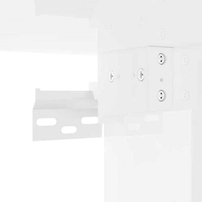 Scarpiera Bianco Lucido 32x35x70 cm in Truciolato 808966