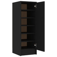 Scarpiera scarpiera mobile portaoggetti ingresso corridoio soggiorno 32 x 35 x 92 cm legno multistrato nero 02_0021967