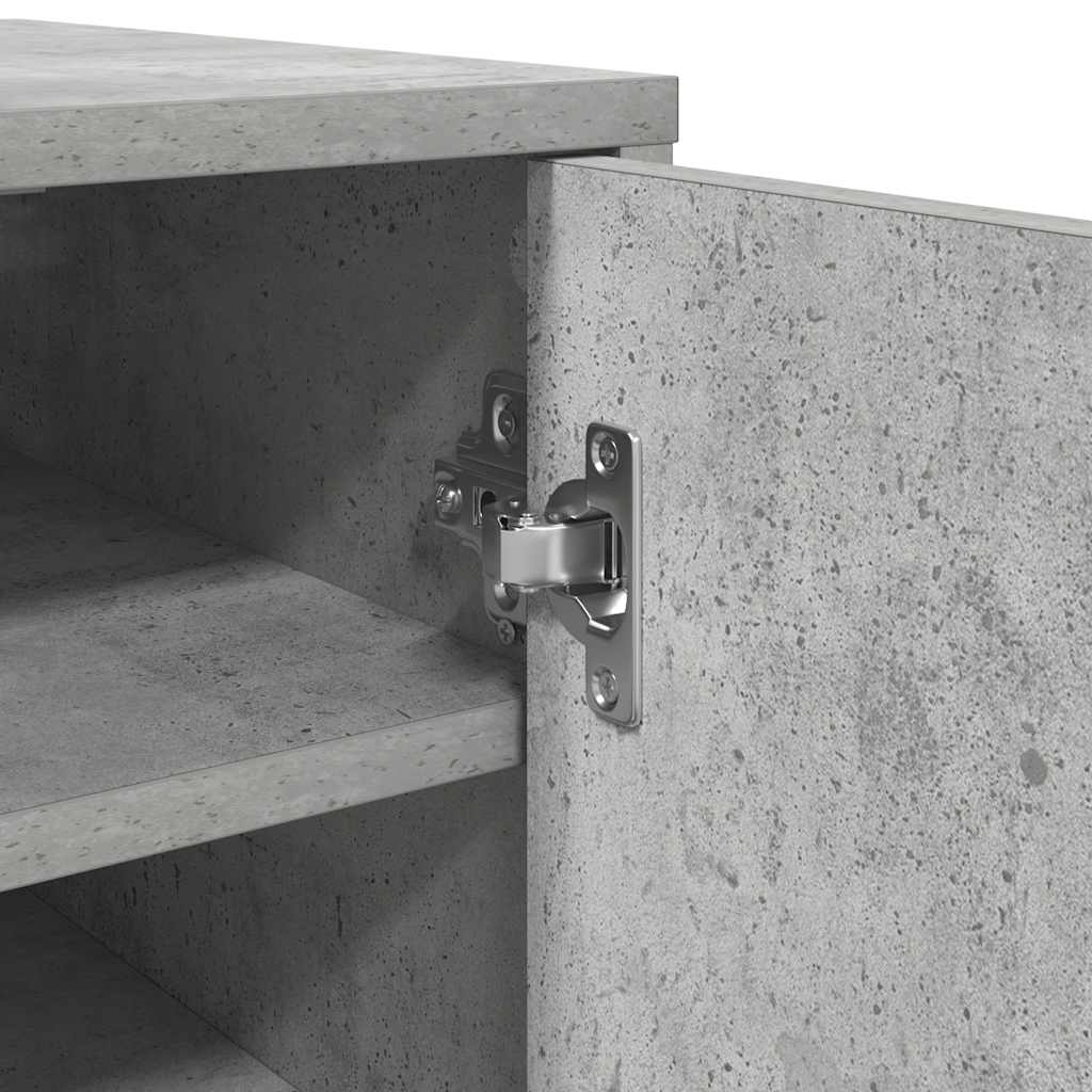 Scarpiera Grigio Cemento 32x35x92 cm in Truciolato 808976