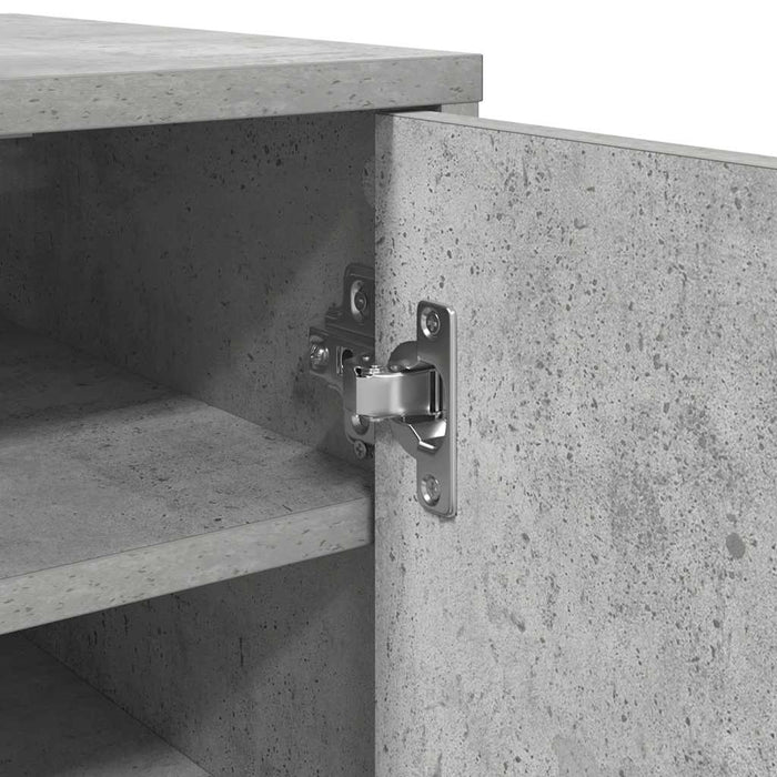 Scarpiera Grigio Cemento 32x35x92 cm in Truciolato 808976