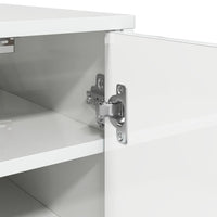 Scarpiera Bianco Lucido 32x35x92 cm in Truciolato 808978