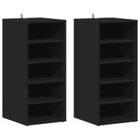 Scarpiere 2 pz Nere 31,5x35x70 cm in Truciolato cod mxl 49705