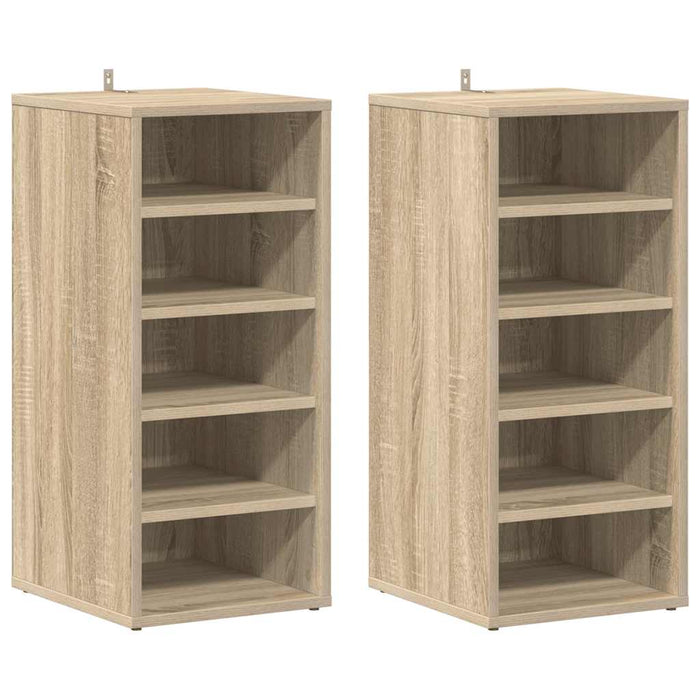 Scarpiere 2 pz Rovere Sonoma 31,5x35x70 cm in Truciolato 808988