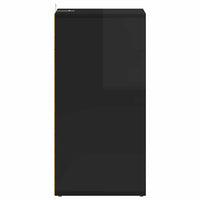 Scarpiere 2 pz Nero Lucido 31,5x35x70 cm in Truciolato 808996