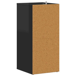 Scarpiere 2 pz Nero Lucido 31,5x35x70 cm in Truciolato 808996