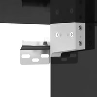 Scarpiere 2 pz Nero Lucido 31,5x35x70 cm in Truciolato 808996