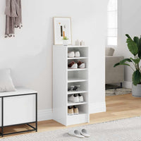 Scarpiera Bianco Lucido 31,5x35x92 cm in Truciolato 809005