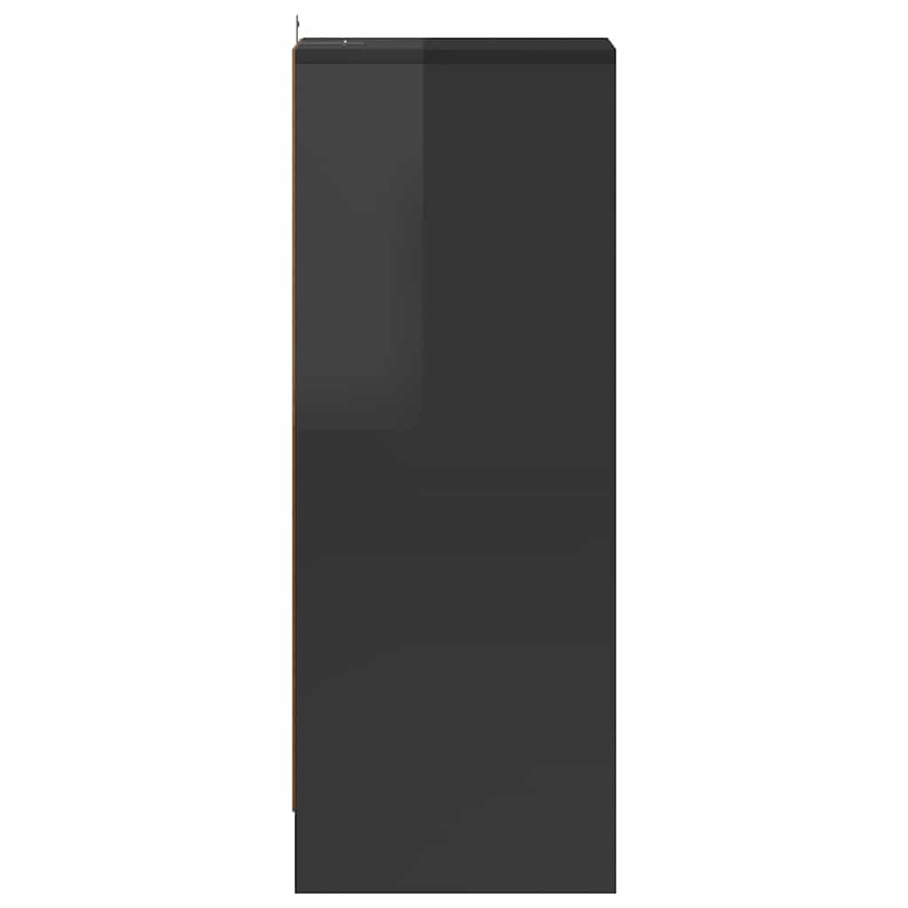 Scarpiera Grigio Lucido 31,5x35x92 cm in Truciolato 809007