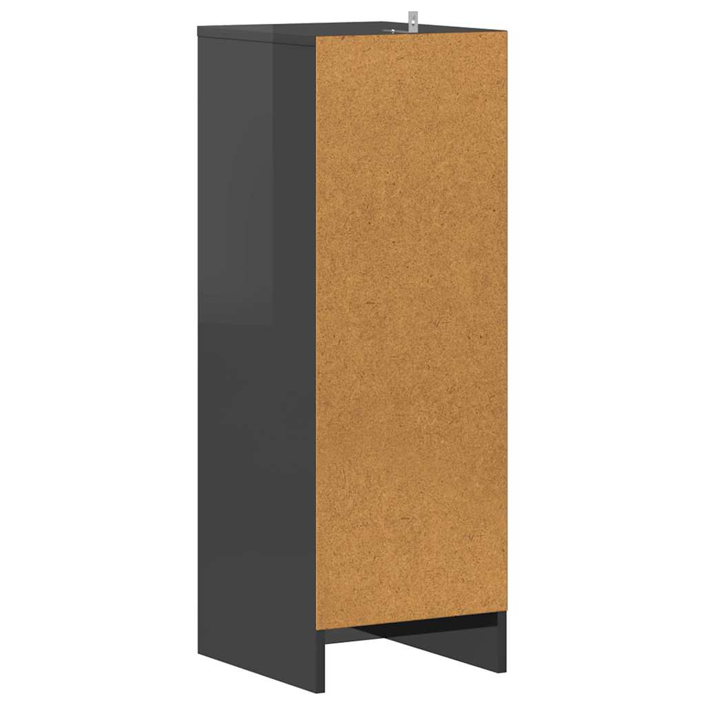 Scarpiera Grigio Lucido 31,5x35x92 cm in Truciolato 809007
