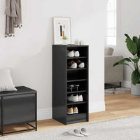 Scarpiera Grigio Lucido 31,5x35x92 cm in Truciolato 809007