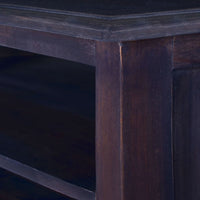 Mobile TV ad Angolo Nero Luminoso 80x40x49 cm Legno di Mogano 337860