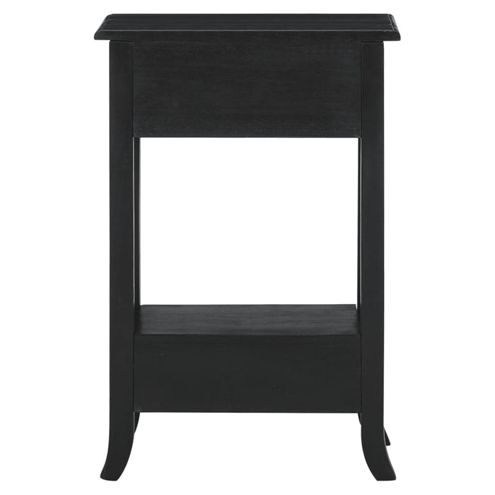 Tavolo Consolle Cassetti Nero 50x30x75cm Legno Massello Mogano 337878