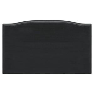 Tavolo Consolle Cassetti Nero 50x30x75cm Legno Massello Mogano 337878