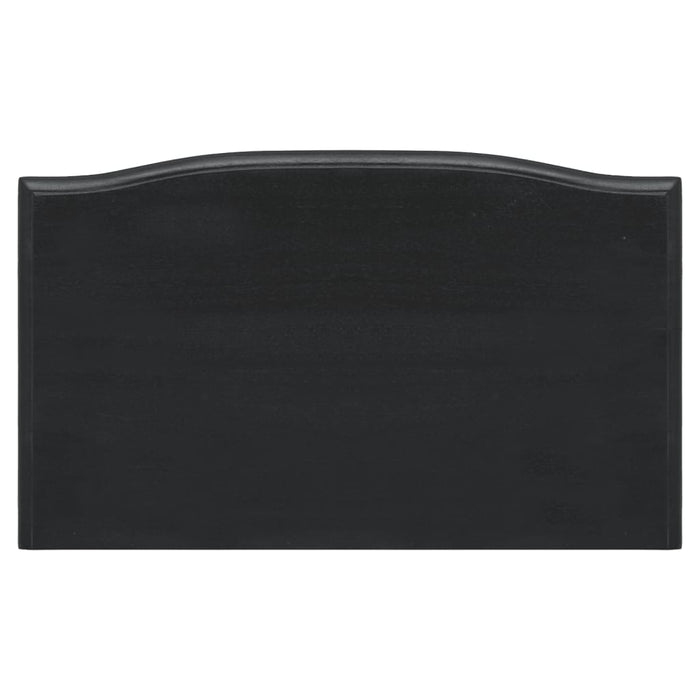 Tavolo Consolle Cassetti Nero 50x30x75cm Legno Massello Mogano 337878