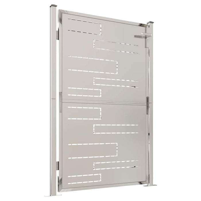 Cancello da giardino 100x145 cm in acciaio inox 316857