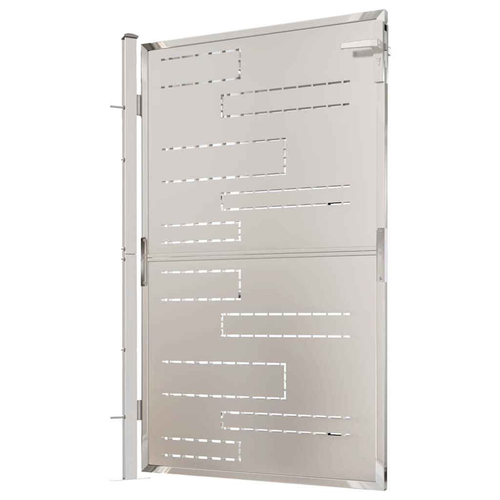 Cancello da giardino 100x145 cm in acciaio inox 316857