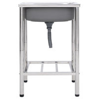 Lavello da Campeggio con Vasca Singola in Acciaio Inox 151210