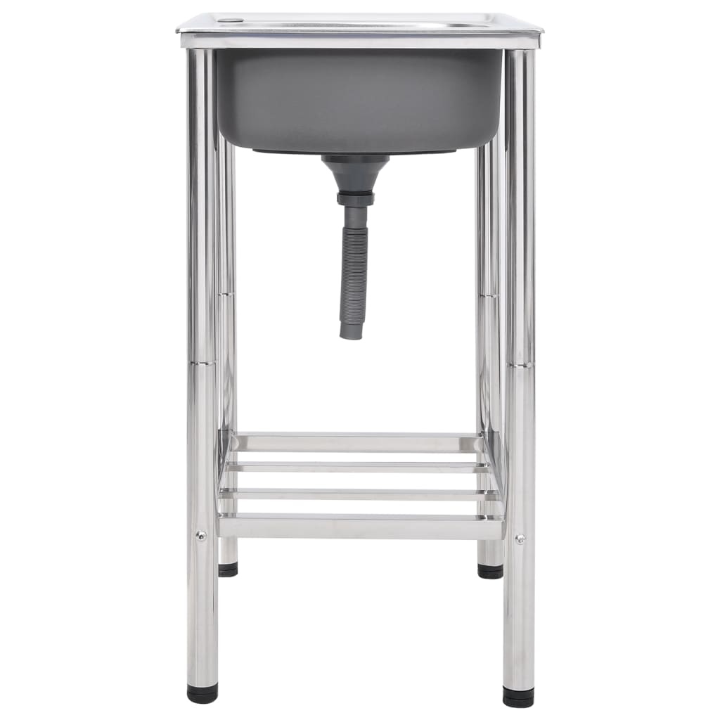 Lavello da Campeggio con Vasca Singola-Lavandino-Lavabo in Acciaio Inox