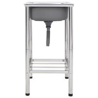 Lavello da Campeggio con Vasca Singola in Acciaio Inox 151210