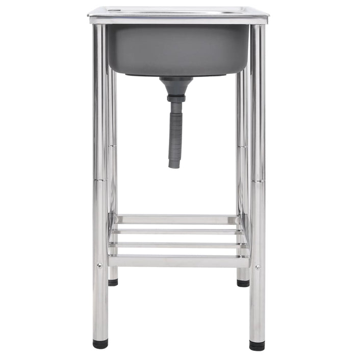 Lavello da Campeggio con Vasca Singola in Acciaio Inox 151210