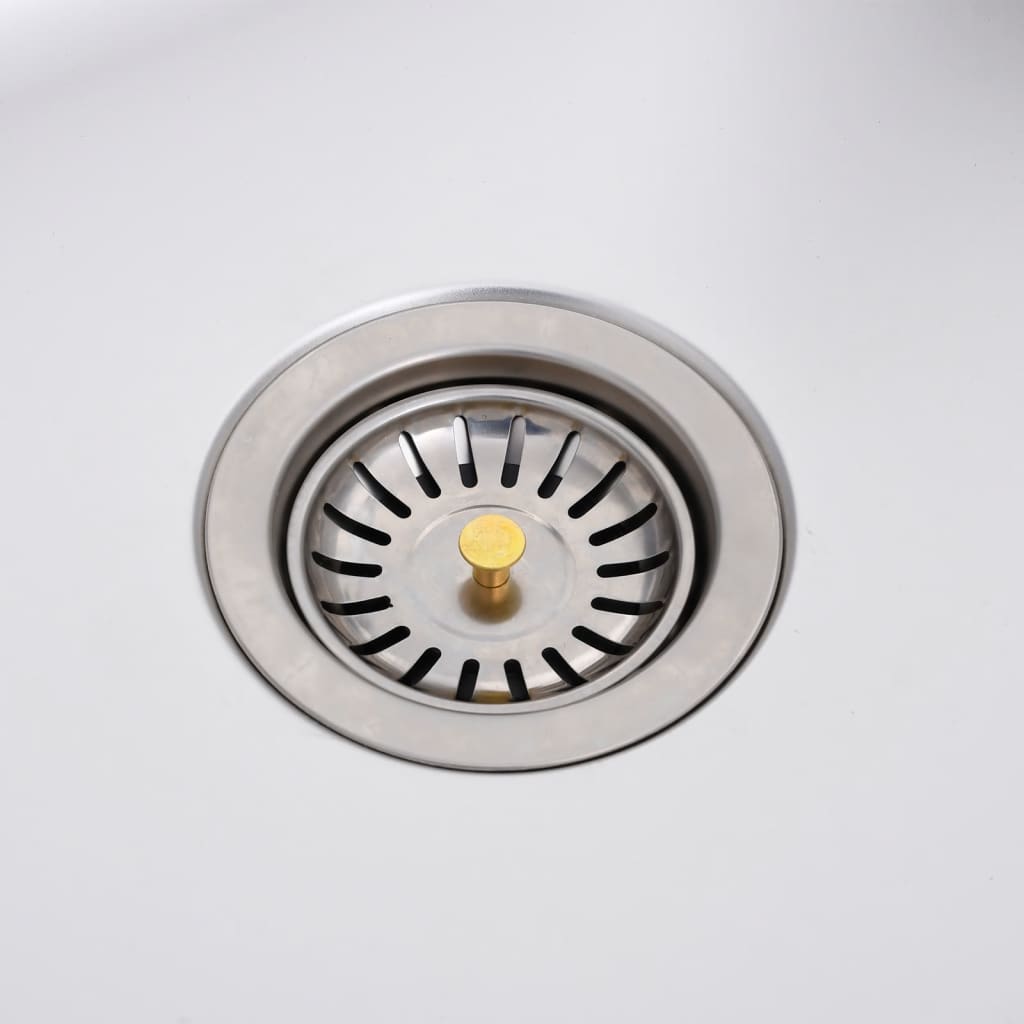 Lavello da Campeggio Vasca Doppia con Rubinetto-Lavandino-Lavabo in Acciaio Inox 614661