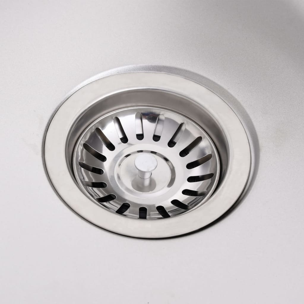 Lavello da Campeggio Vasca Doppia con Rubinetto-Lavandino-Lavabo in Acciaio Inox 119266