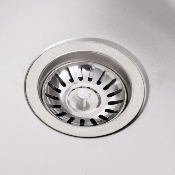 Lavello da Campeggio Vasca Doppia con Rubinetto-Lavandino-Lavabo in Acciaio Inox 119266
