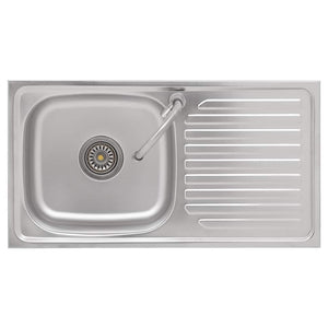 Lavello da Campeggio Vasca Singola con Rubinetto-Lavandino-Lavabo Acciaio Inox 546755