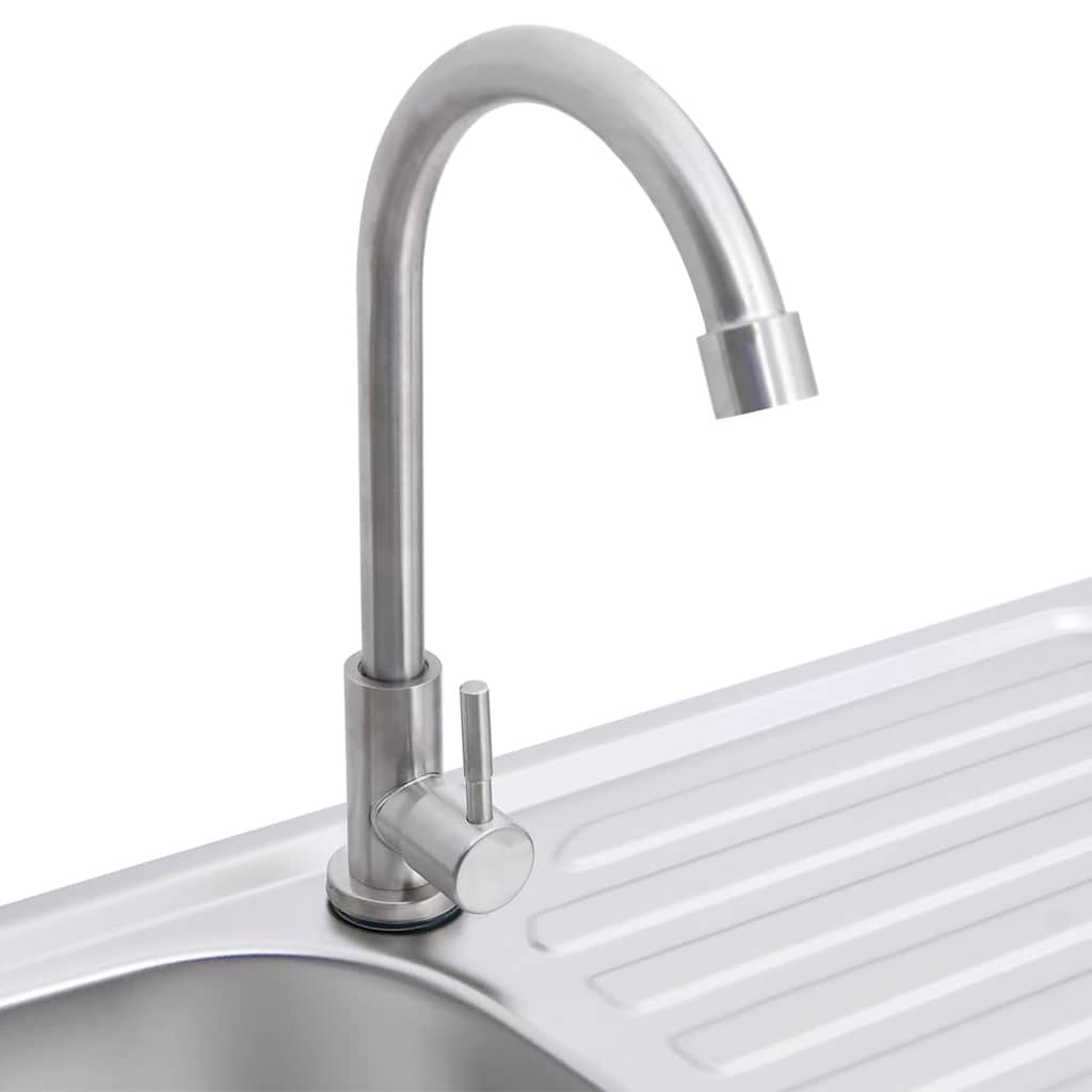 Lavello da Campeggio Vasca Singola con Rubinetto-Lavandino-Lavabo Acciaio Inox 546755