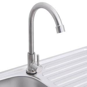 Lavello da Campeggio Vasca Singola con Rubinetto-Lavandino-Lavabo Acciaio Inox 546755