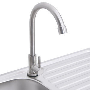 Lavello da campeggio lavabo singolo con rubinetto 75 x 40 x 15 cm acciaio inox 02_0002438