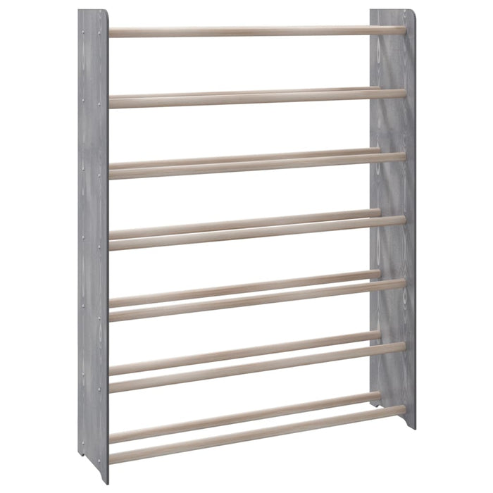 Scarpiera Grigia 90x24x117 cm in Legno Multistrato 327356