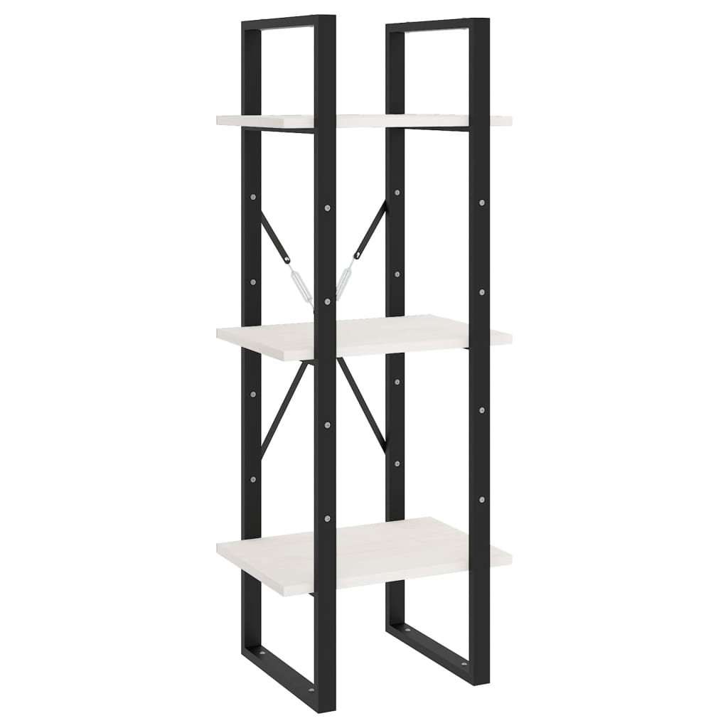 Libreria a 5 Ripiani-Scaffale per Libri-Mobile di Stoccaggio Bianca 40x30x175 cm in Legno di Pino