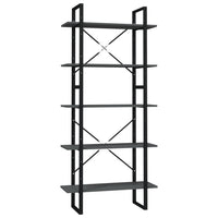 Libreria a 5 Ripiani Grigia 80x30x175 cm in Legno Multistrato 3081990