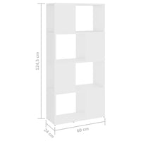 Libreria/Divisorio Bianco 60x24x124,5 cm in Truciolato cod mxl 33765