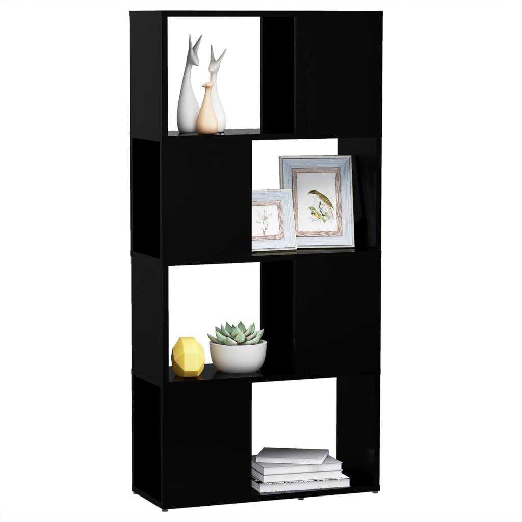 Libreria/Divisorio Nero 60x24x124,5 cm in Truciolato 809081