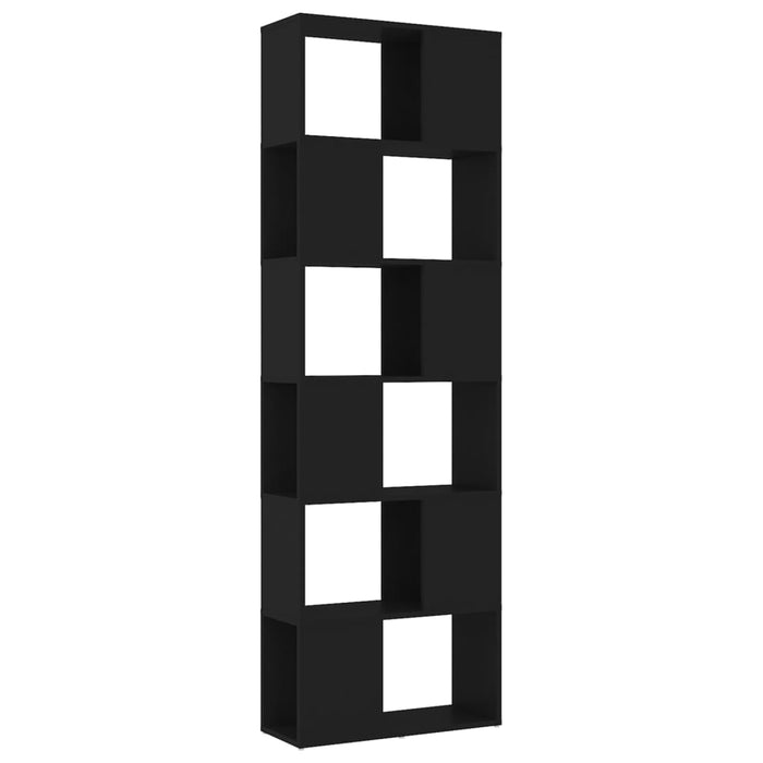 Libreria/Divisorio Nero 60x24x186 cm in Truciolato 809099