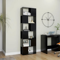Libreria/Divisorio Nero 60x24x186 cm in Truciolato 809099