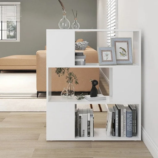 Libreria/Divisorio Bianco 80x24x94 cm in Legno Multistrato