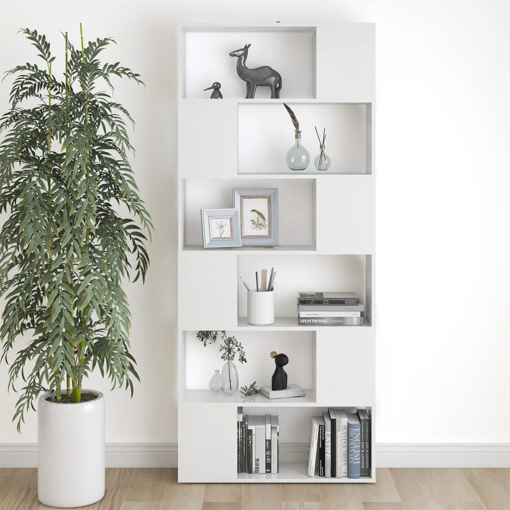 Libreria/Divisorio Bianco 80x24x186 cm in Truciolato cod mxl 6399