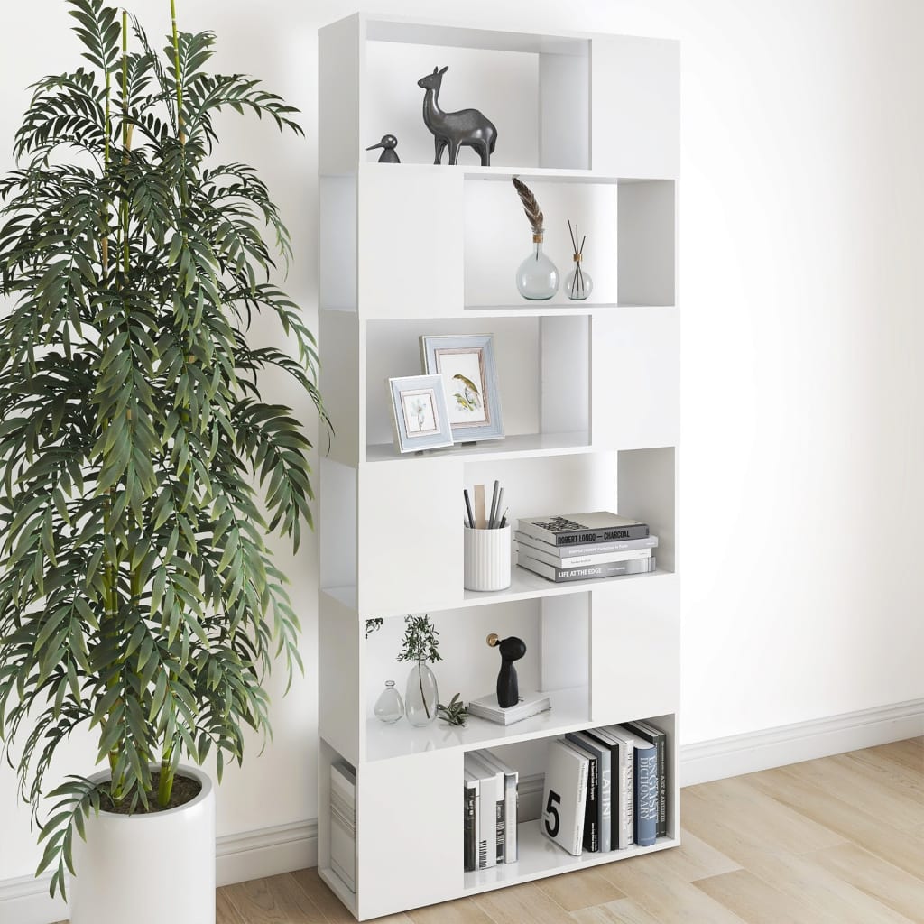 Libreria/Divisorio Bianco 80x24x186 cm in Truciolato cod mxl 6399