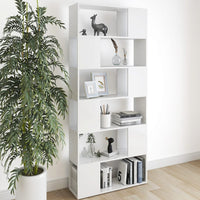 Libreria/Divisorio Bianco 80x24x186 cm in Truciolato cod mxl 6399