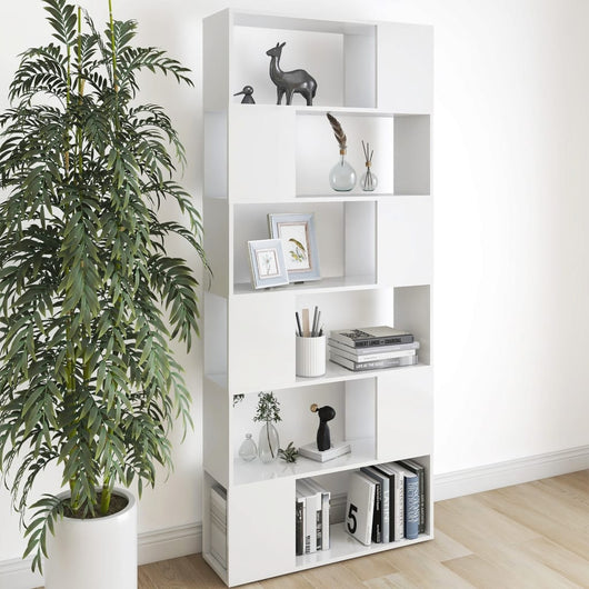 Libreria/Divisorio Bianco 80x24x186 cm in Truciolato cod mxl 6399