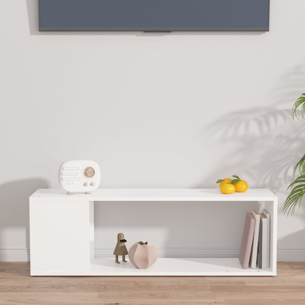 Mobile Porta TV-Mobile per TV-Credenza TV Bianco 100x24x32 cm in Legno Multistrato