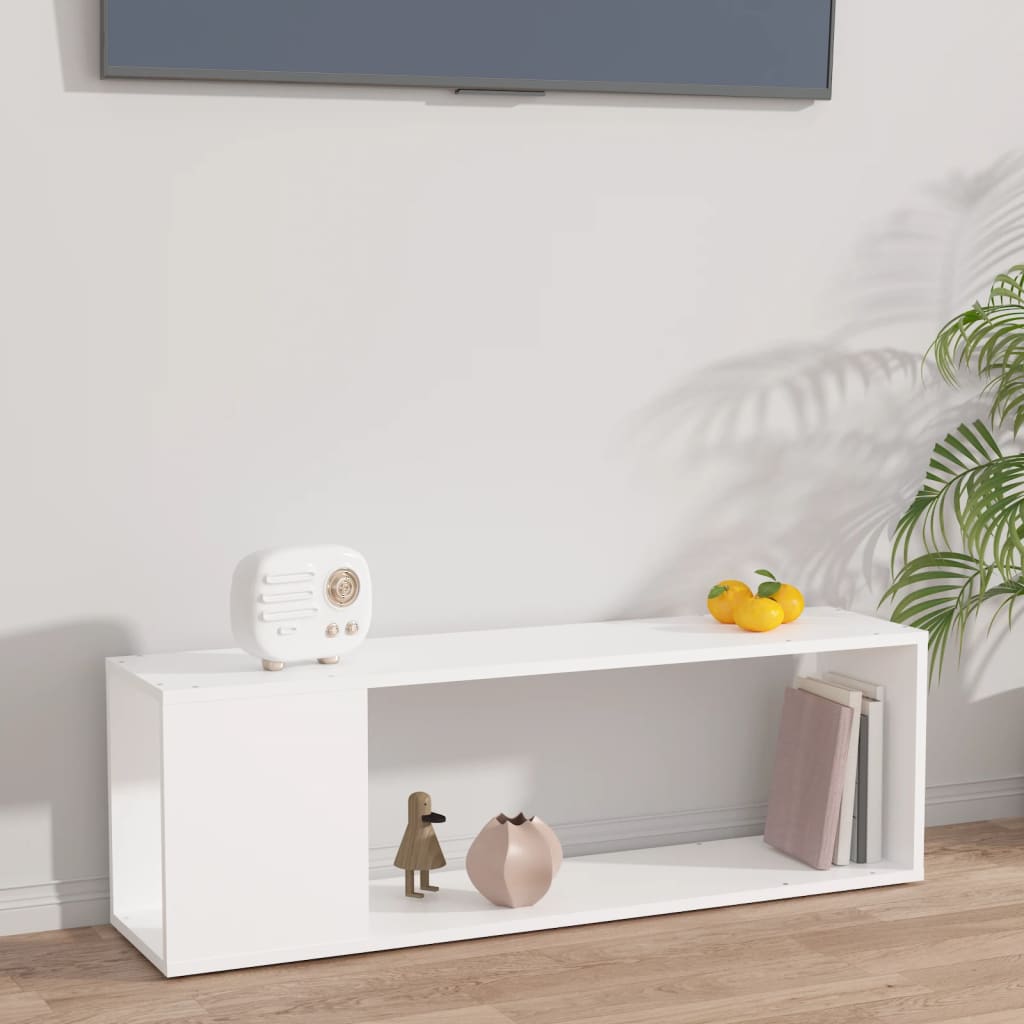 Mobile Porta TV-Mobile per TV-Credenza TV Bianco 100x24x32 cm in Legno Multistrato