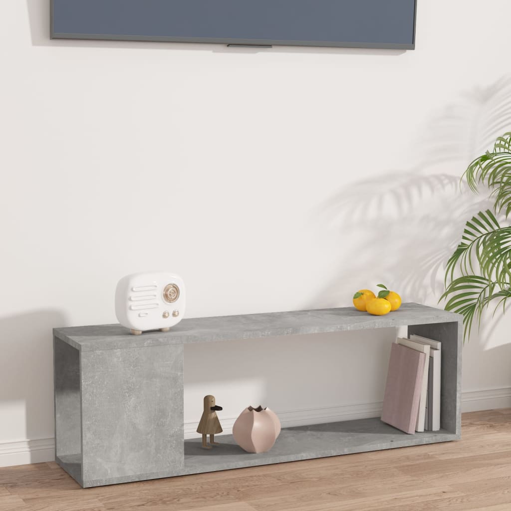 Mobile TV-Credenza TV-Console TV Grigio Cemento 100x24x32 cm in Truciolato