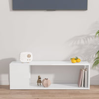 Mobile TV Bianco Lucido 100x24x32 cm in Truciolato 809167