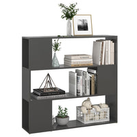 Libreria/Divisorio Grigio Lucido 100x24x94 cm 809187