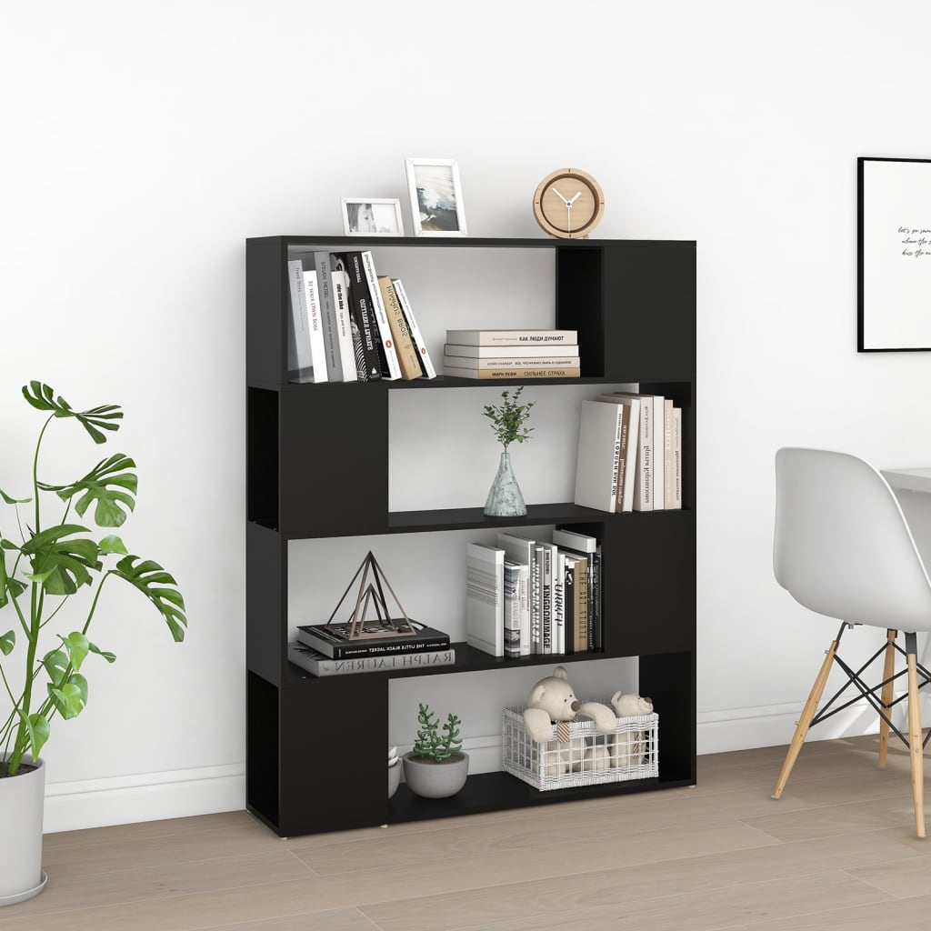 Libreria/Divisorio Nero 100x24x124 cm 809189
