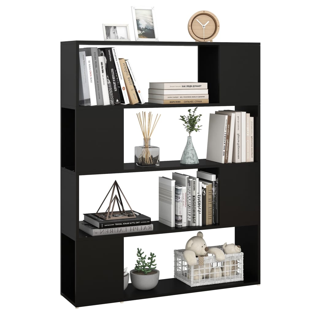 Libreria/Divisorio Nero 100x24x124 cm 809189